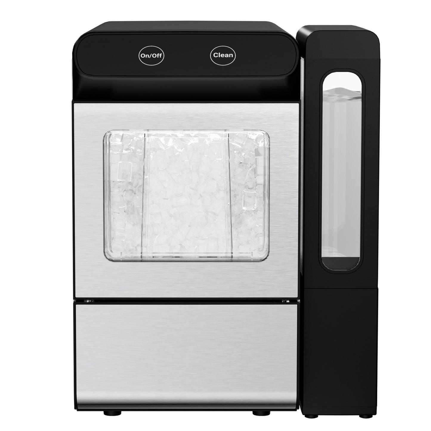 Simzlife Nugget Ice Maker with 4.3L Side Tank, Self- Cleaning Countertop Ice Machine, Soft Chewable Pellet Ice for Home/Kitchen/Party