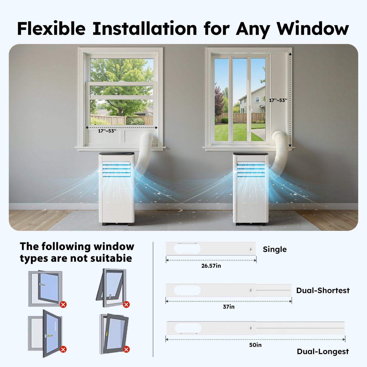 SIMZLIFE Portable Air Conditioner 10000 BTU,Portable Ac Unit up to 550 Sq