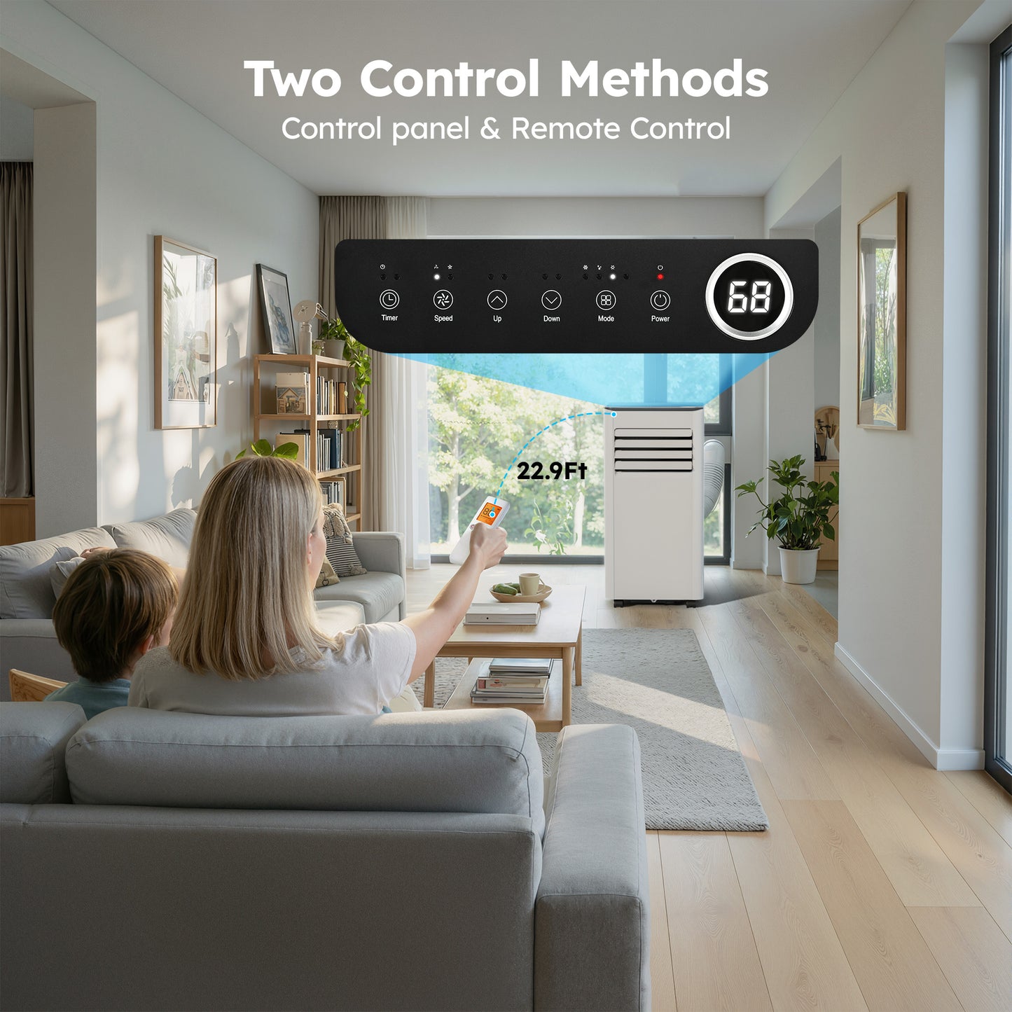 SIMZLIFE Portable Air Conditioner 10000 BTU,Portable Ac Unit up to 550 Sq