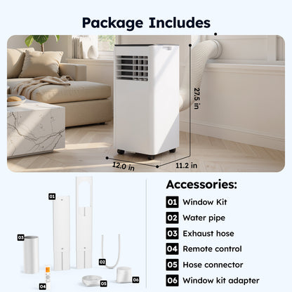 SIMZLIFE Portable Air Conditioner 10000 BTU,Portable Ac Unit up to 550 Sq