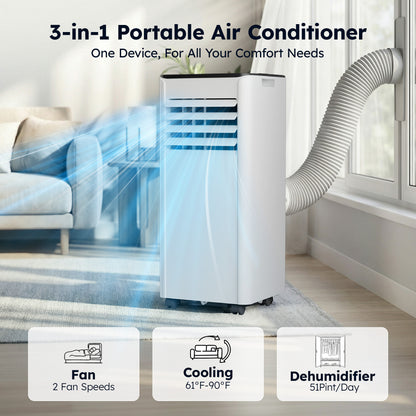 SIMZLIFE Portable Air Conditioner 8000 BTU,Portable Ac Unit up to 550 Sq