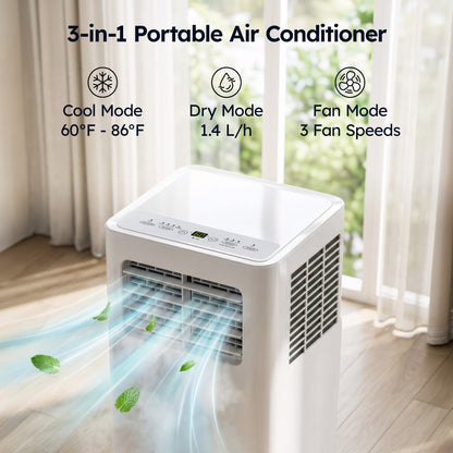 SIMZLIFE 14000 BTU Portable Air Conditioner with WIFI and Remote Control,Small AC Unit