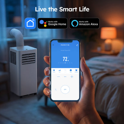 SIMZLIFE 14000 BTU Portable Air Conditioner with WIFI and Remote Control,Small AC Unit