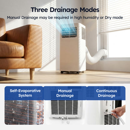 SIMZLIFE 14000 BTU Portable Air Conditioner with WIFI and Remote Control,Small AC Unit