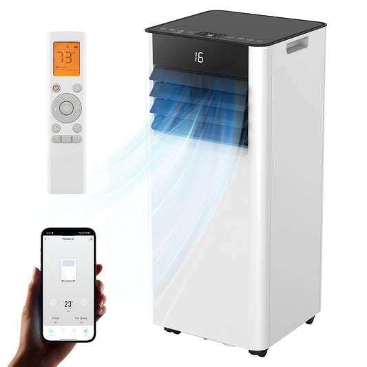SIMZLIFE 8000 BTU Portable Air Conditioner with WIFI and Remote Control,Small AC Unit with Dehumidifier and Fan