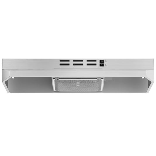 Simzlife Ductless Under Cabinet Range Hood 30 inch with 2 Speed Exhaust Fan, Kitchen Wall Mount Range Hood 300 CFM with 2W LED Light, Vent Hood with Washable Filter, Stainless Steel