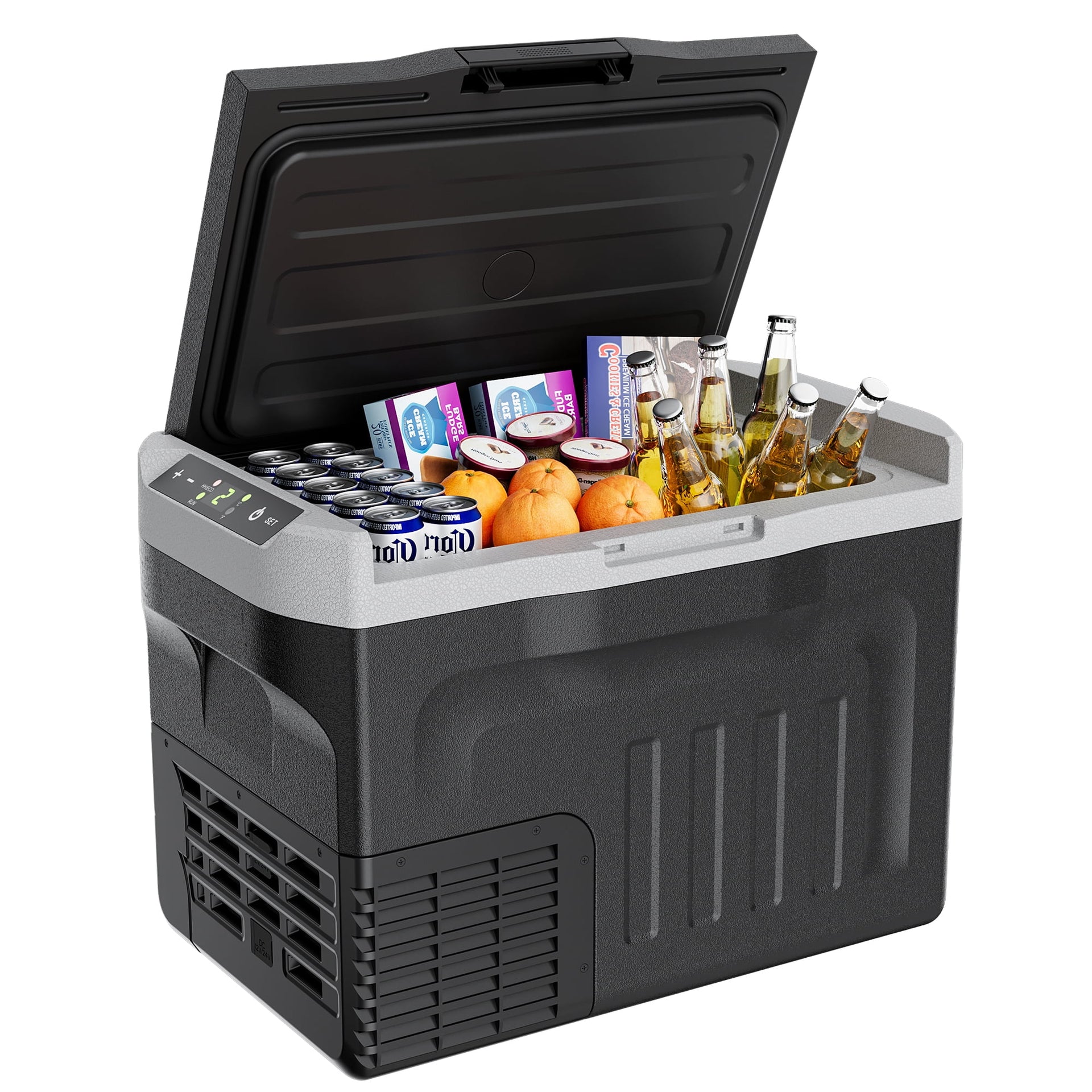 Simzlife 12 Volt Car Refrigerator 32 Quart Portable Fridge Freezer Com