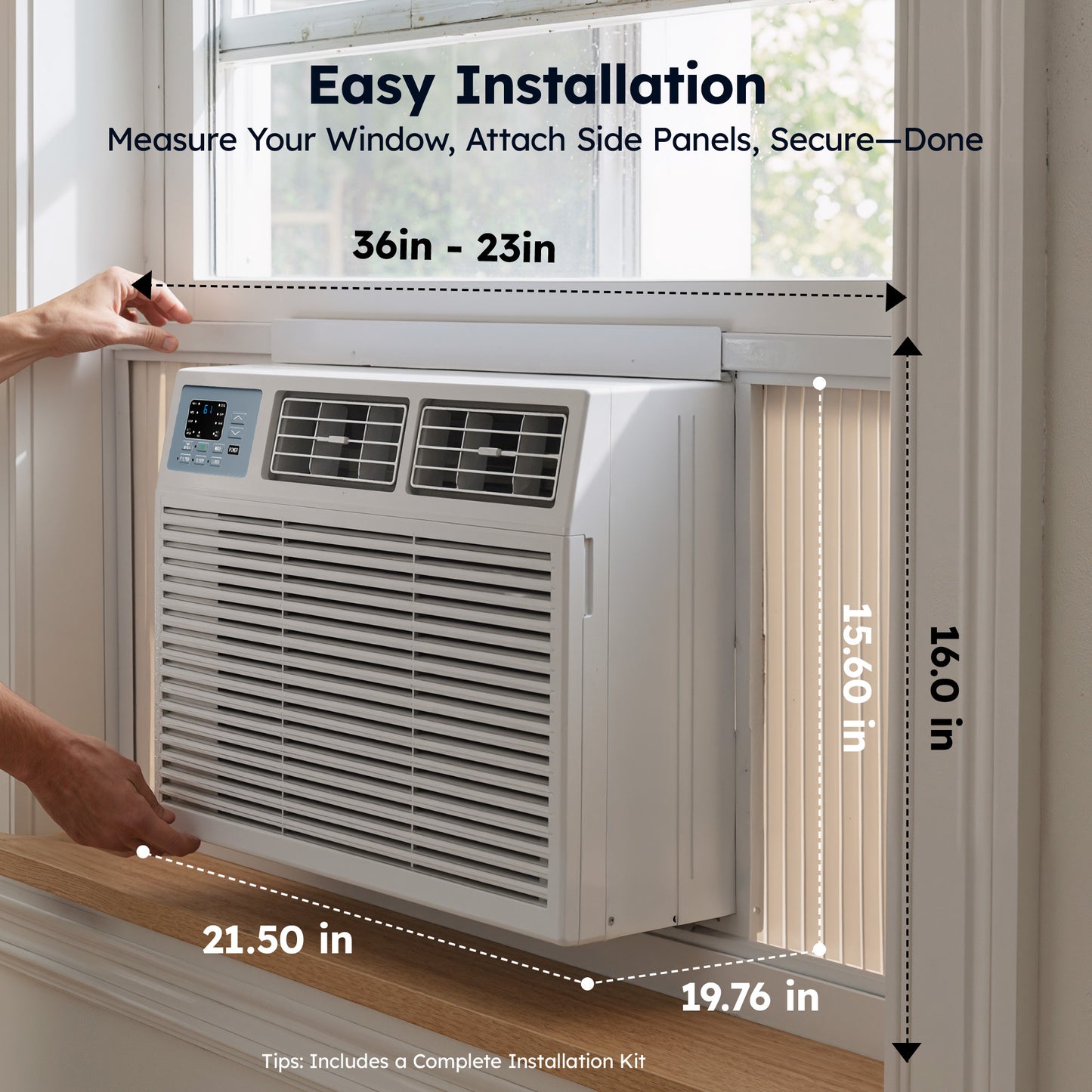 SIMZLIFE 12,000 BTU Window Air Conditioner With APP, Cools Up To 550 Sq Ft