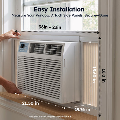 SIMZLIFE 12,000 BTU Window Air Conditioner With APP, Cools Up To 550 Sq Ft