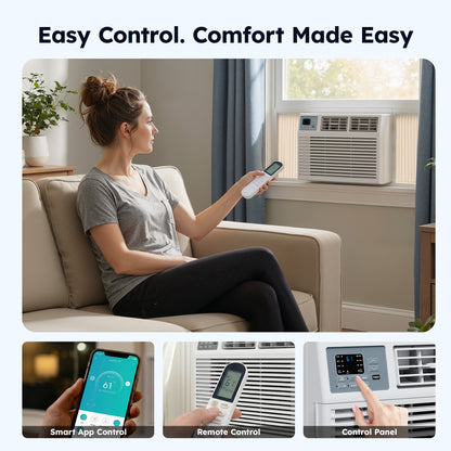 SIMZLIFE 12,000 BTU Window Air Conditioner With APP, Cools Up To 550 Sq Ft