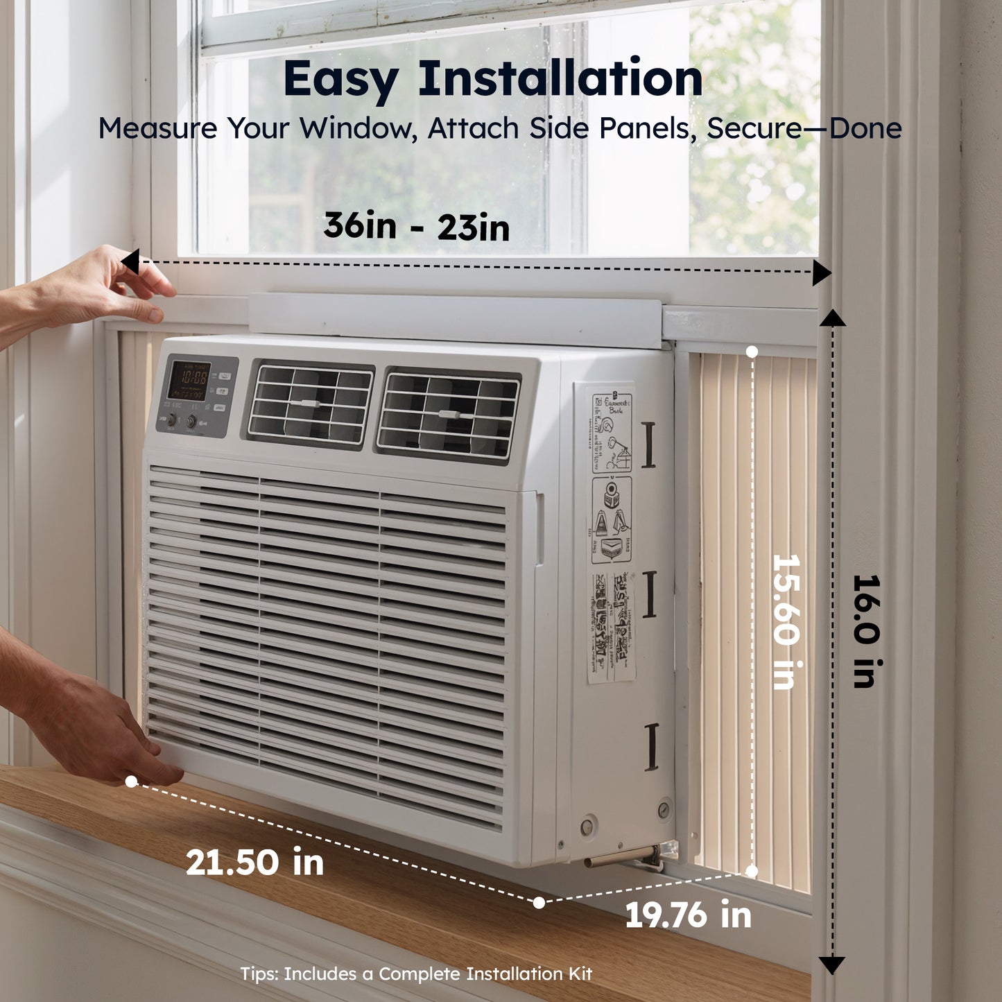 SIMZLIFE 14,000 BTU Window Air Conditioner With APP, Cools Up To 700 Sq Ft