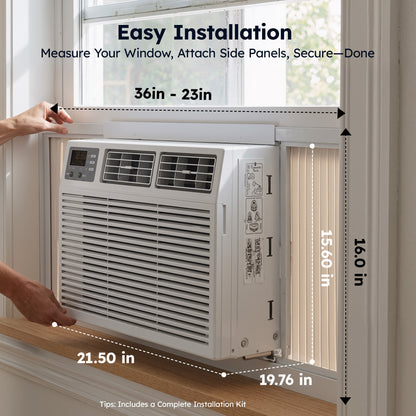 SIMZLIFE 14,000 BTU Window Air Conditioner With APP, Cools Up To 700 Sq Ft
