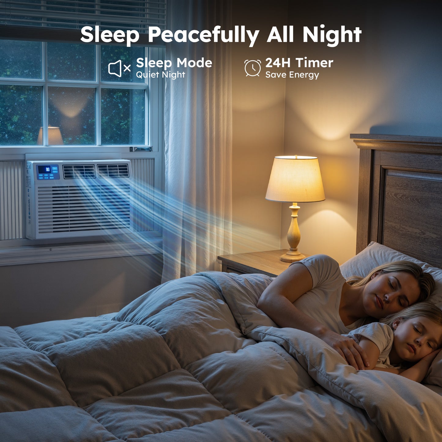 SIMZLIFE 14,000 BTU Window Air Conditioner With APP, Cools Up To 700 Sq Ft